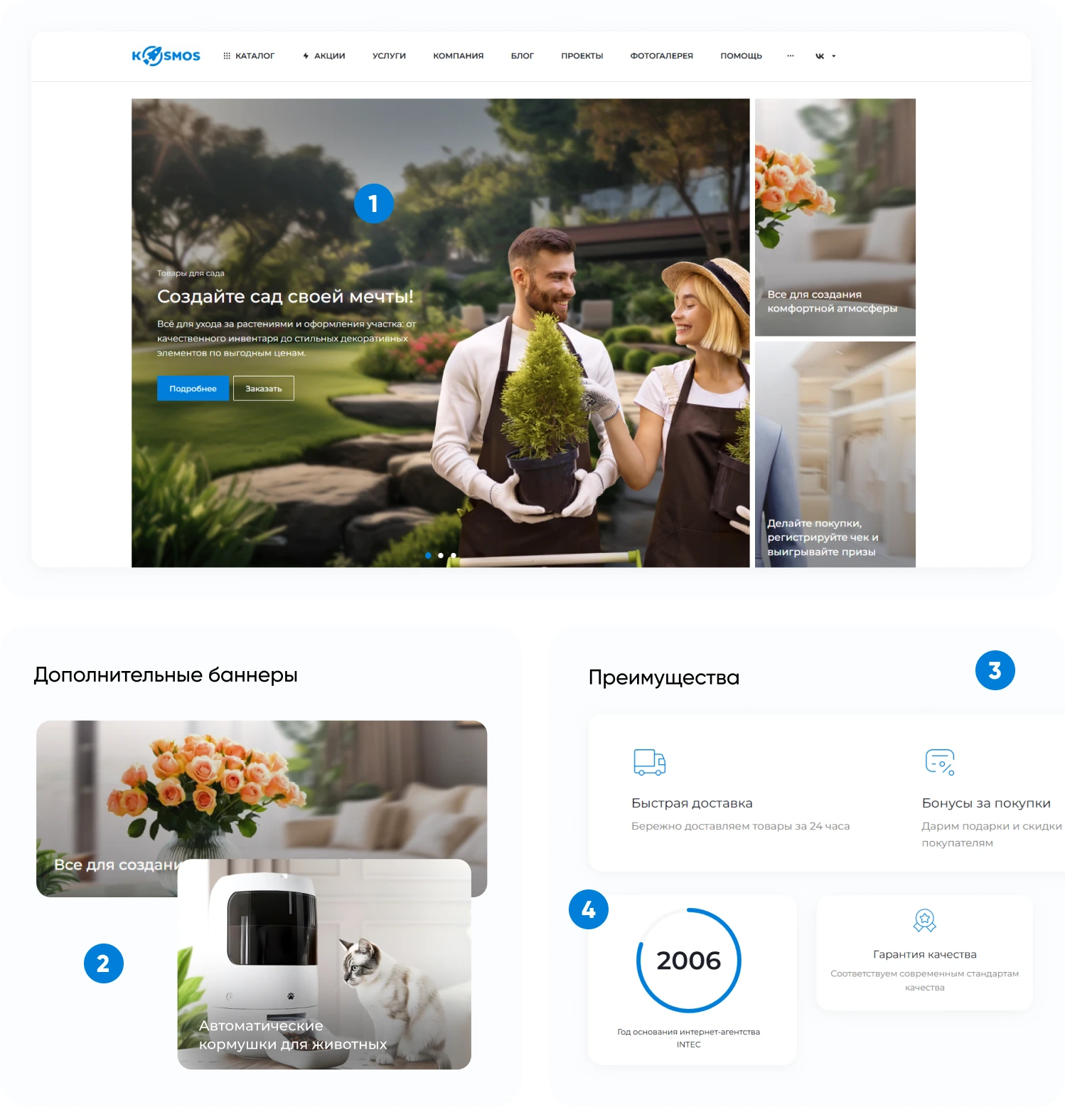 INTEC.Kosmos CORP - программный комплекс для создания корпоративных сайтов на платформе 1С-Битрикс