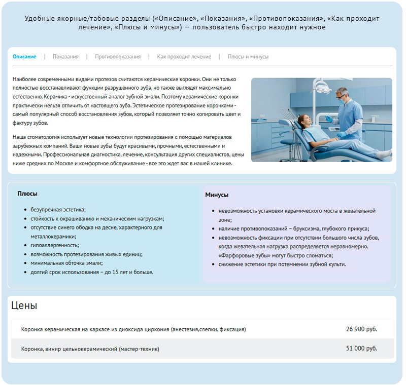 DENTAL.MED – сайт Стоматологии с модулем записи 