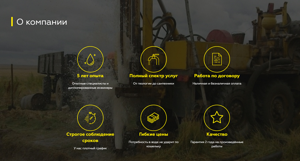 PR-Volga: Бурение скважин. Готовый сайт