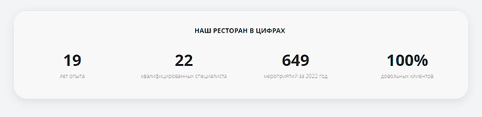 ВебПростор: Готовый одностраничный сайт - Ресторан