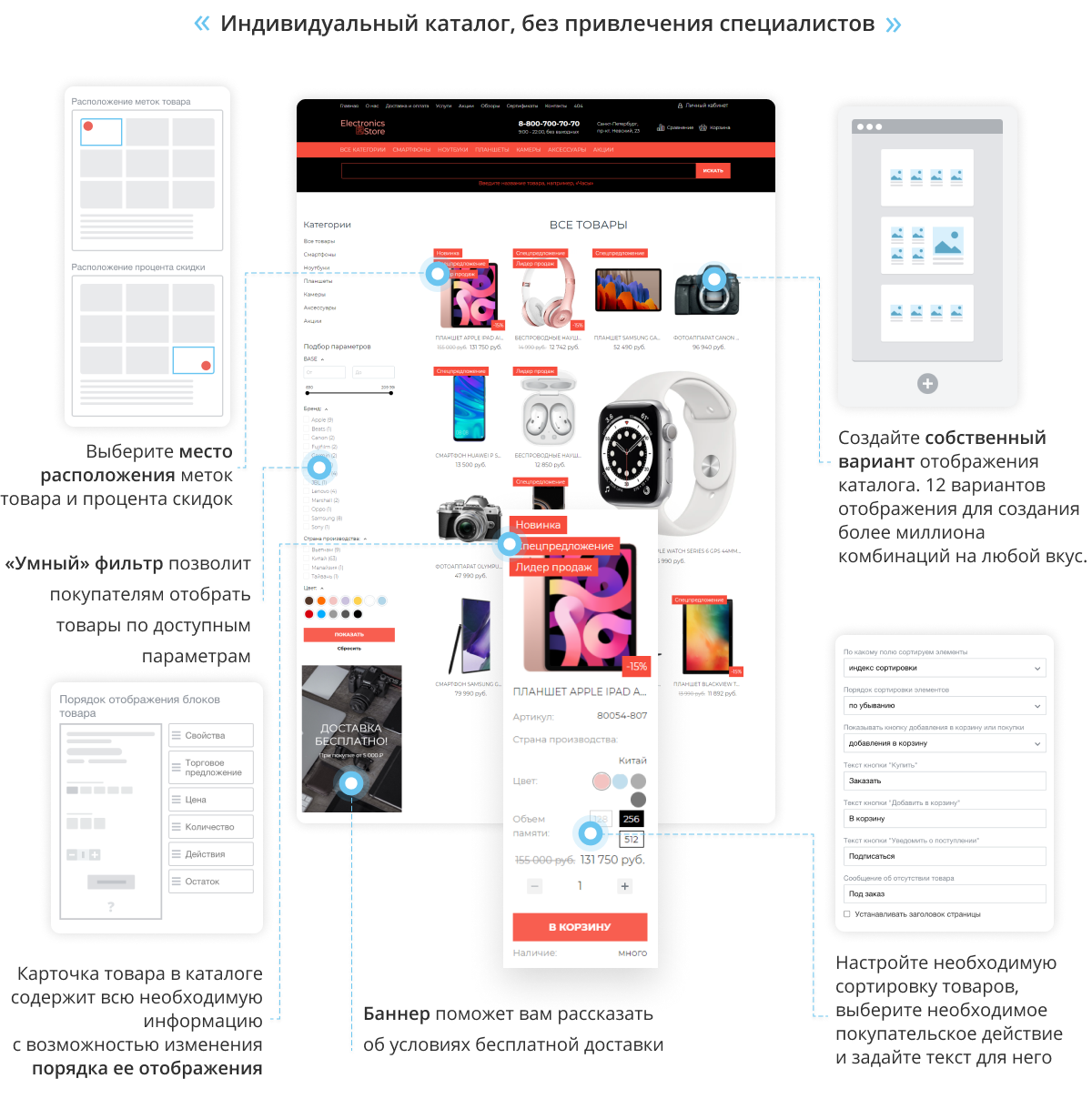  Интернет-магазин электроники и бытовой техники «Крайт: Электроника.Store24» с конструктором
