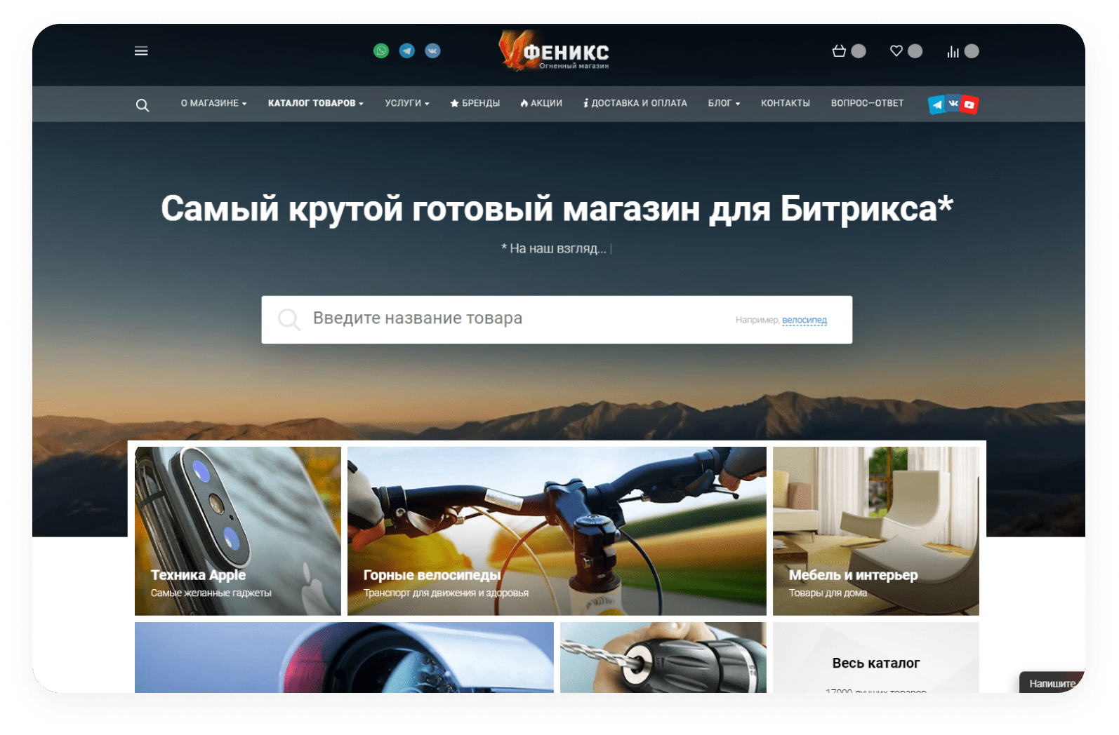 ФЕНИКС — безлимитный конструктор интернет-магазинов с возможностью создавать нешаблонные лендинги