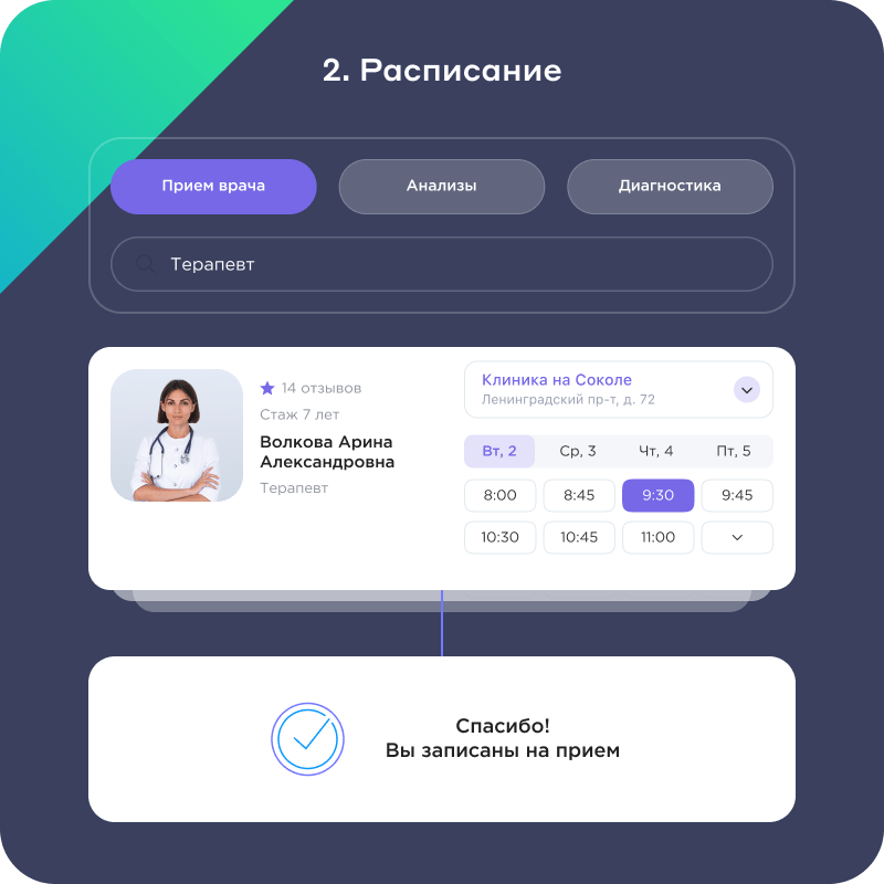 Сайт клиники, медицинского центра