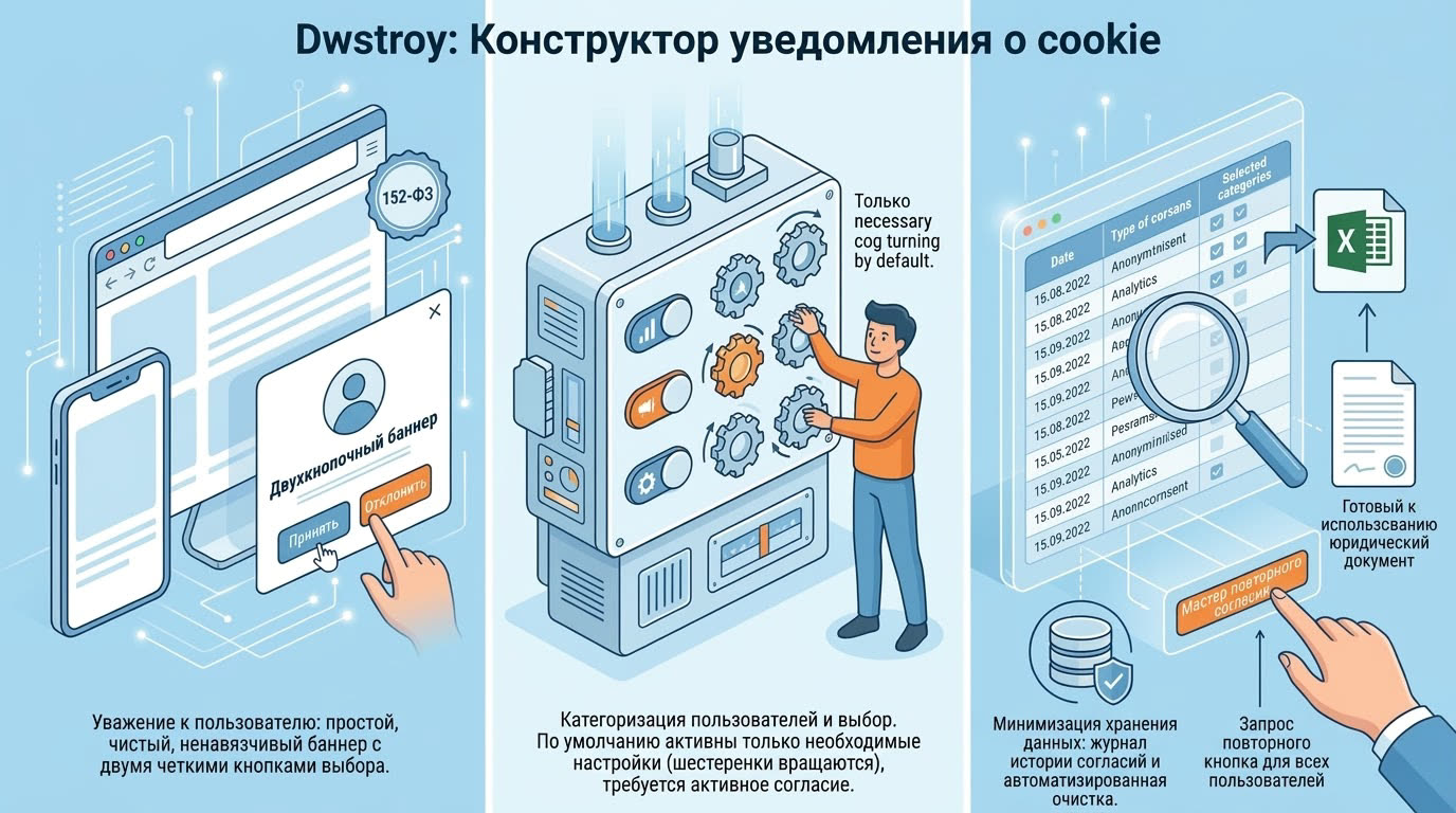 Dwstroy: Уведомление о cookie