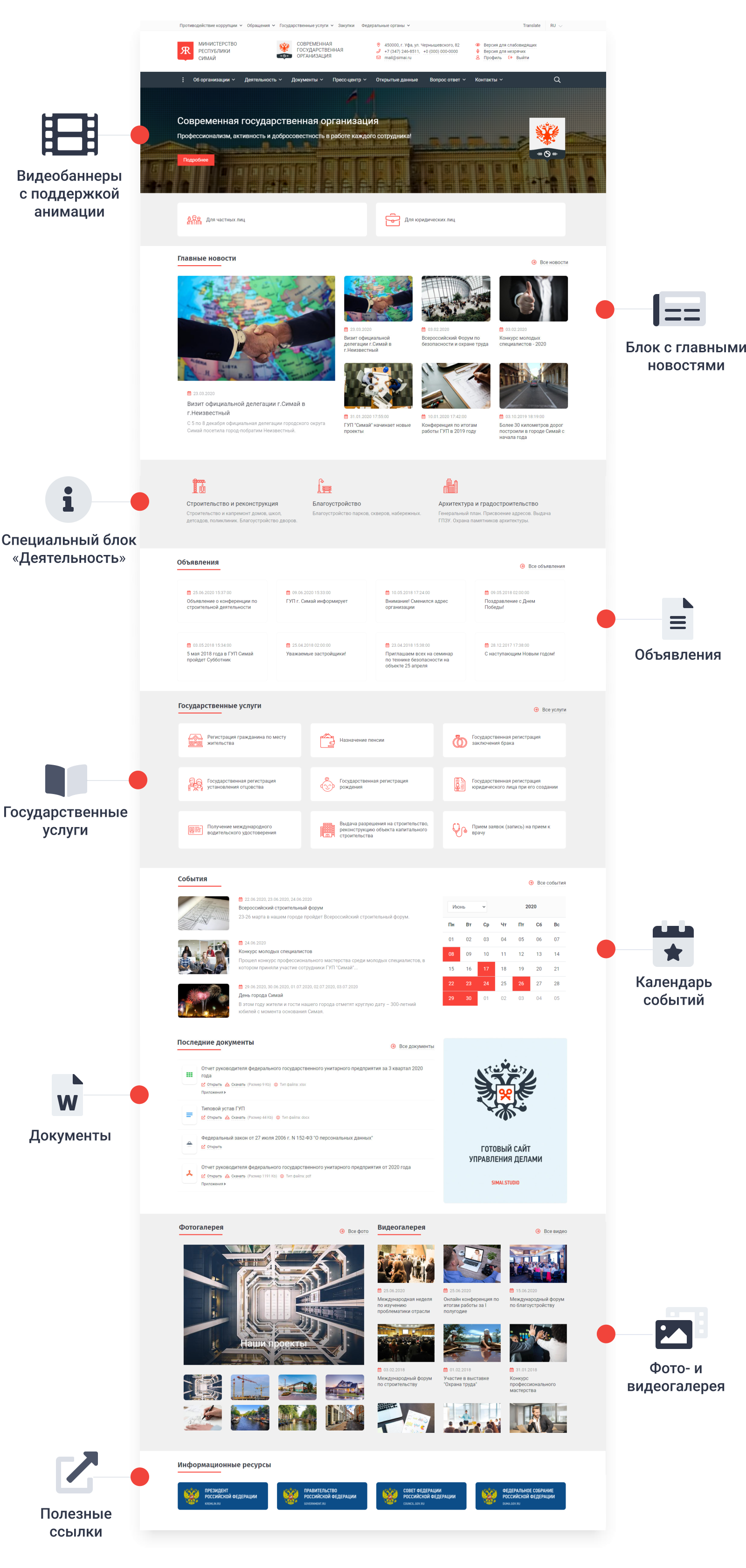 SIMAI-SF4: Сайт государственной организации – адаптивный с версией для слабовидящих SIMAI-SF4: Сайт государственной организации – адаптивный с версией для слабовидящих