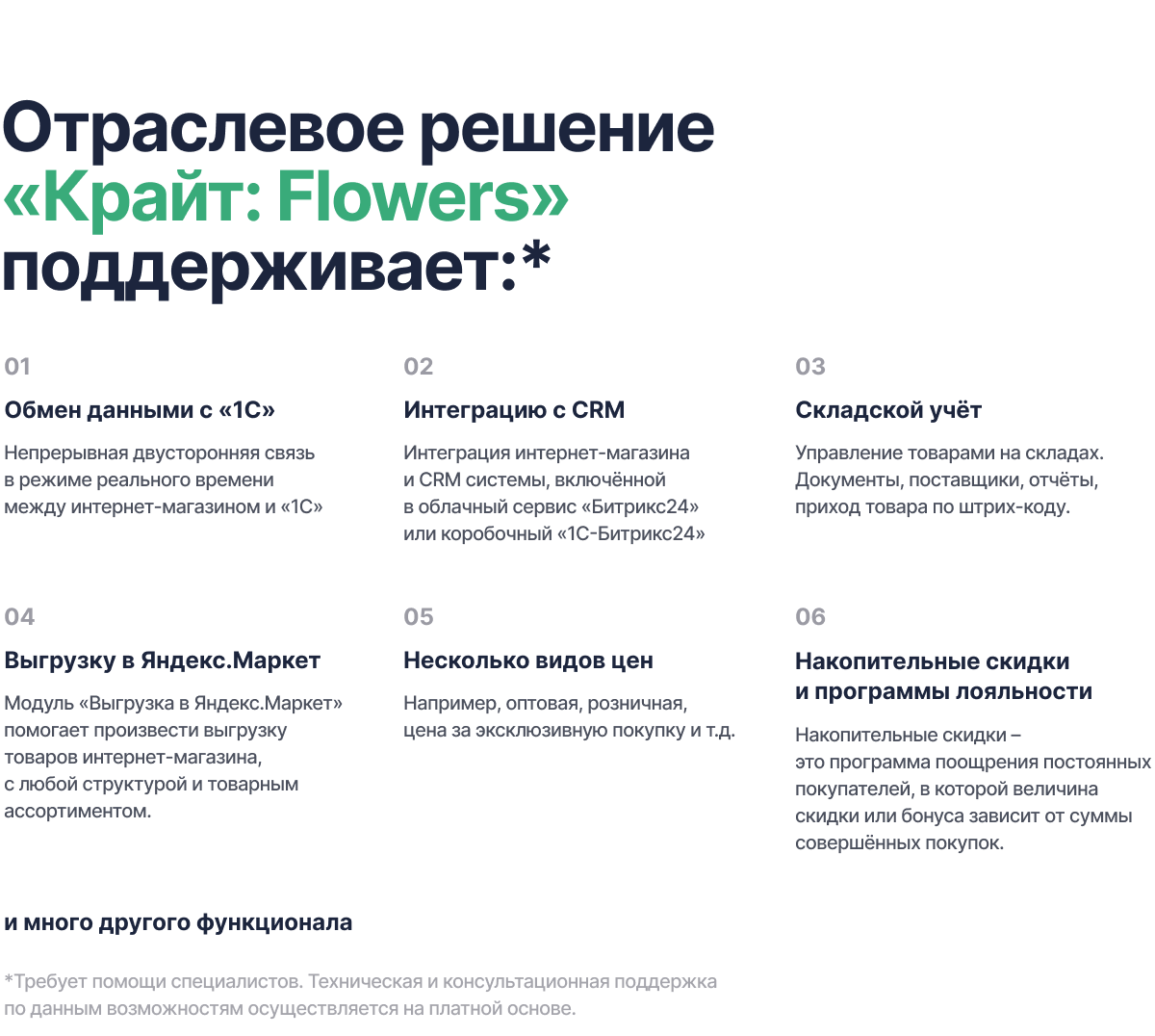 Отраслевой интернет-магазин цветов, букетов и подарков «Крайт: Flowers»