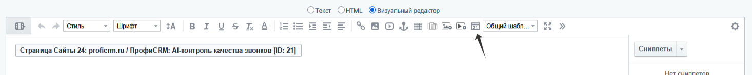 ПрофиCRM: Встраивание лендингов Сайты 24